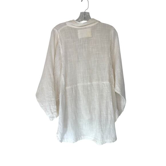We the Free One and Only Button Down Blouse White Boho Bohemian Classy Small - Picture 12 of 15